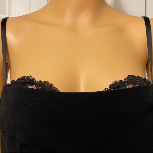 Dolce & Gabbana Black Silk Chiffon Lace Corset Slip Dress Size IT 46 (US 12) NWT - Picture 3 of 8